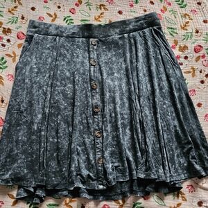 Torrid Charcoal Button-Down Skater Skirt